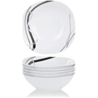 VEWEET FIONA Juego de Cuenco de 6 Piezas Vajilla de Porcelana Capacità 400 ml Cuenco de Cereal 24-7 cm